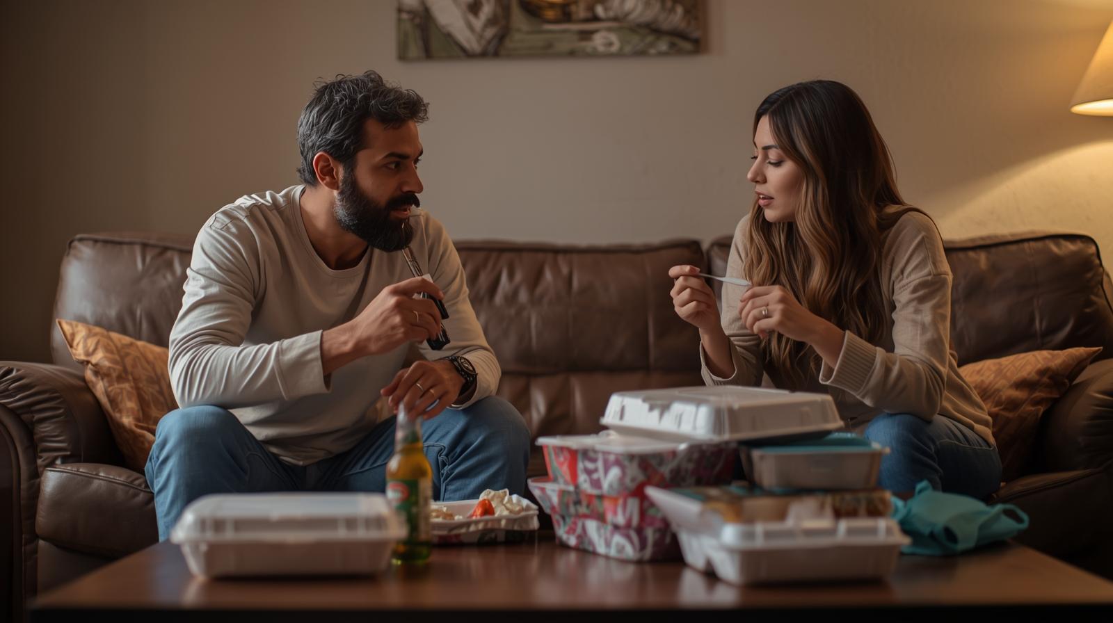 A casual dinner scene
